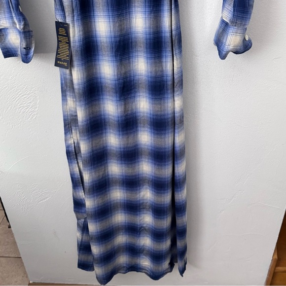 NWT Polo Ralph Lauren blue Plaid Long Sleeve button down dress Size 8 - Picture 10 of 10